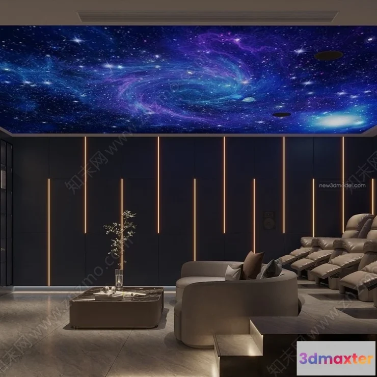 1363960 - Home Theater - 3D Interior Scene - 3D Models - 041 3D Max