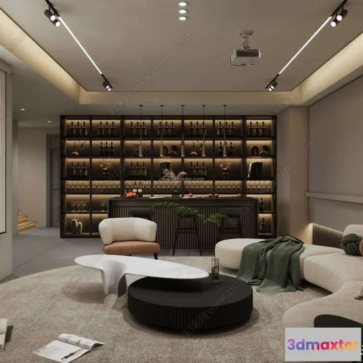 1364088 - Home Theater - 3D Interior Scene - 3D Models - 043 3D Max