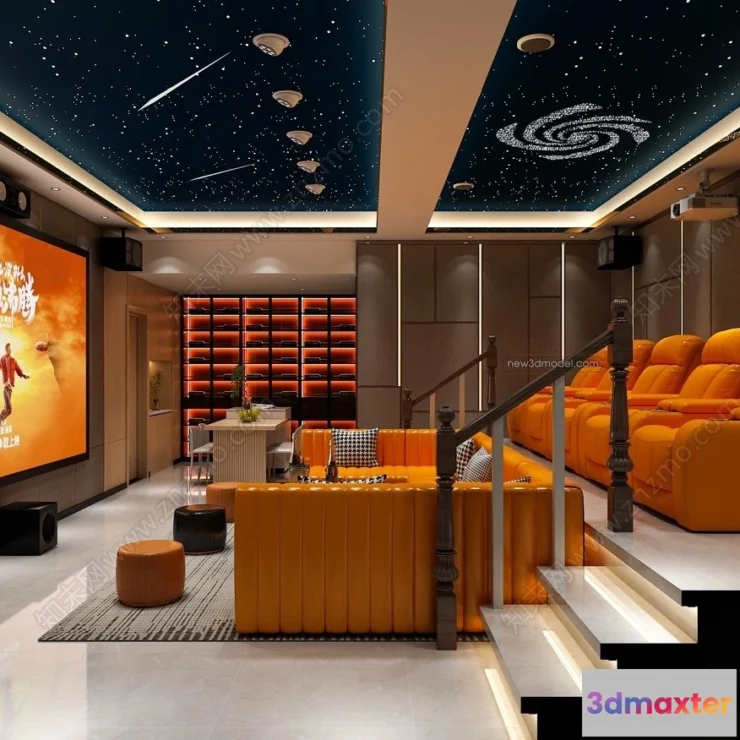 1364356 - Home Theater - 3D Interior Scene - 3D Models - 047 3D Max