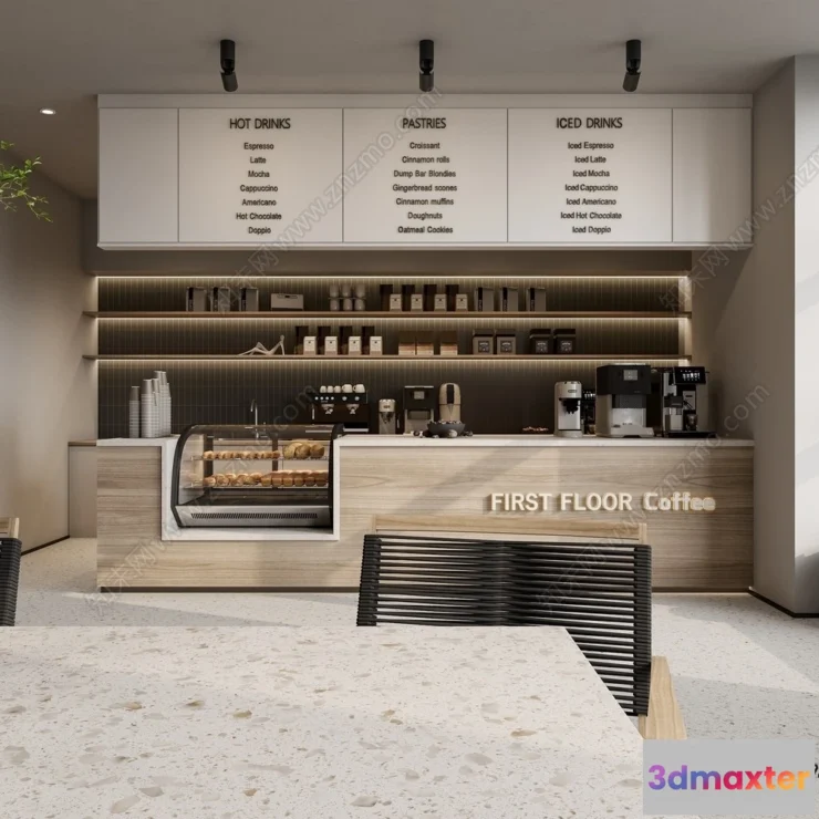 1364360 - Restaurant - Fastfood - 3D Interior Scenes - 161 3D Max