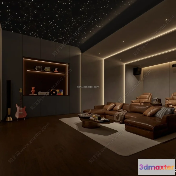 1364547 - Home Theater - 3D Interior Scene - 3D Models - 050 3D Max