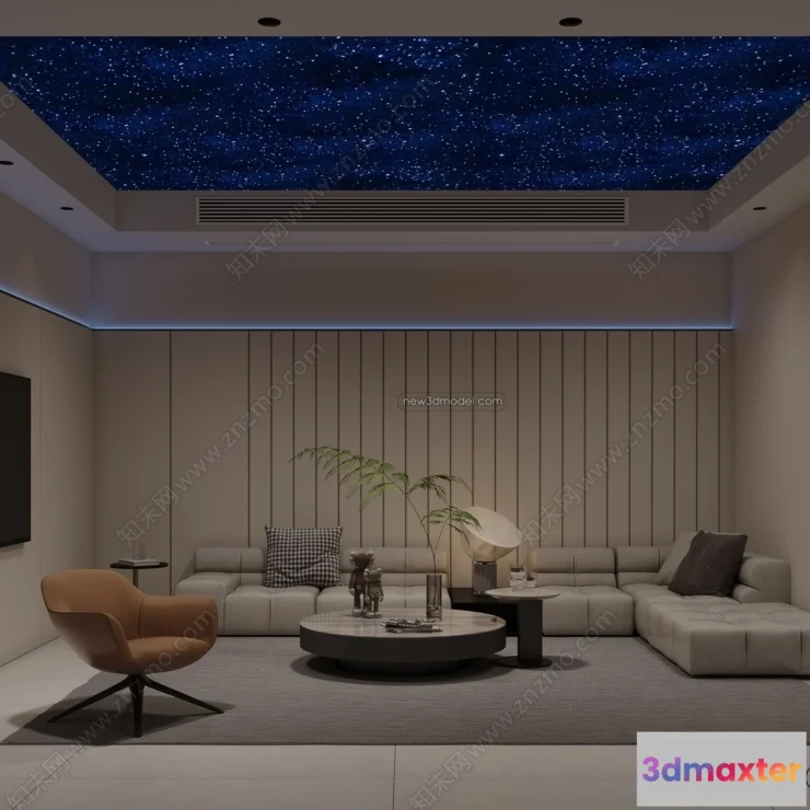 1364689 - Home Theater - 3D Interior Scene - 3D Models - 052 3D Max