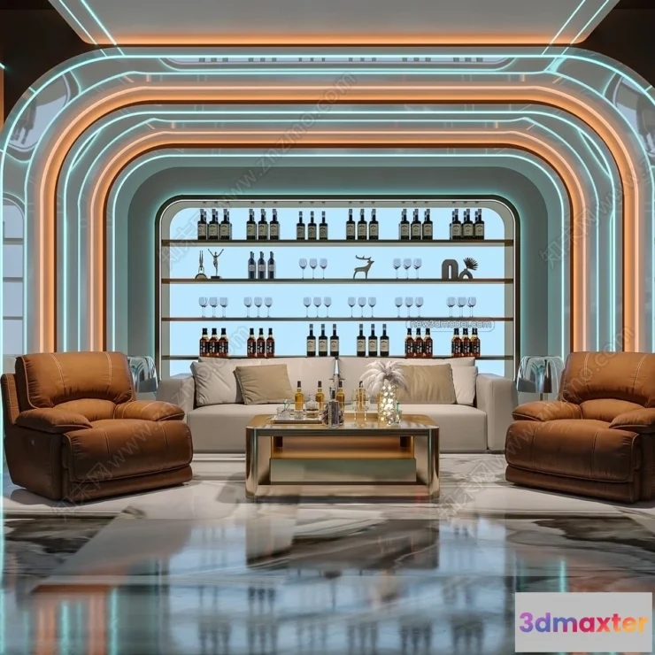 1364820 - Home Theater - 3D Interior Scene - 3D Models - 054 3D Max