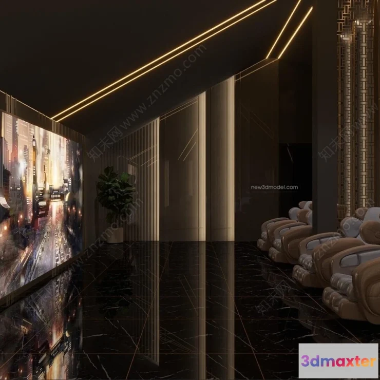 1364954 - Home Theater - 3D Interior Scene - 3D Models - 056 3D Max