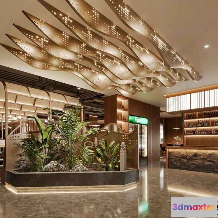 1364990 - Restaurant - Fastfood - 3D Interior Scenes - 170 3D Max