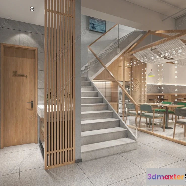 1365055 - Restaurant - Fastfood - 3D Interior Scenes - 171 3D Max