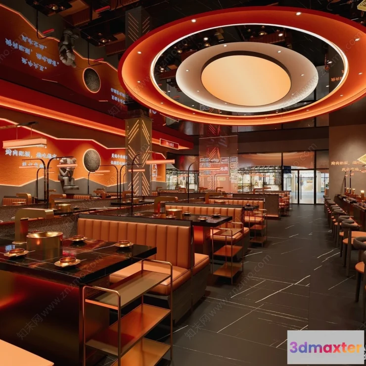 1365253 - Restaurant - Fastfood - 3D Interior Scenes - 174 3D Max