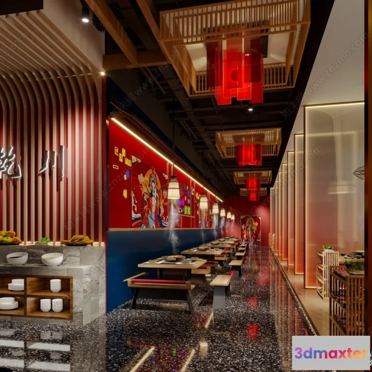 1365530 - Restaurant - Fastfood - 3D Interior Scenes - 178 3D Max