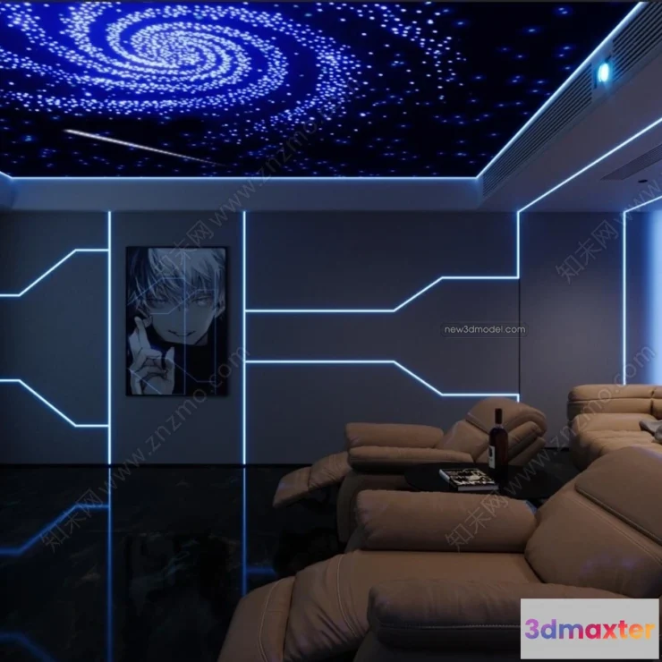 1365538 - Home Theater - 3D Interior Scene - 3D Models - 064 3D Max