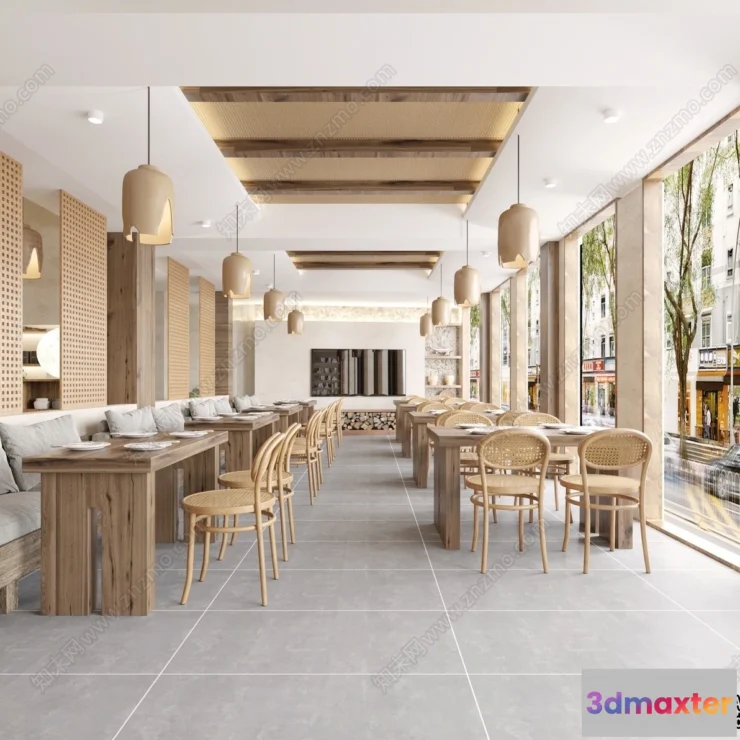 1365598 - Restaurant - Fastfood - 3D Interior Scenes - 179 3D Max