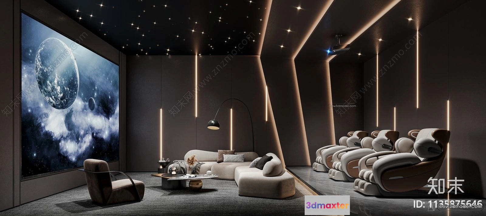 1365746 - Home Theater - 3D Interior Scene - 3D Models - 067 3D Max