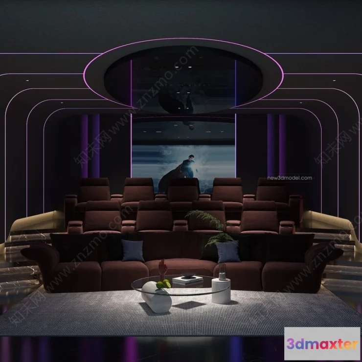 1365810 - Home Theater - 3D Interior Scene - 3D Models - 068 3D Max