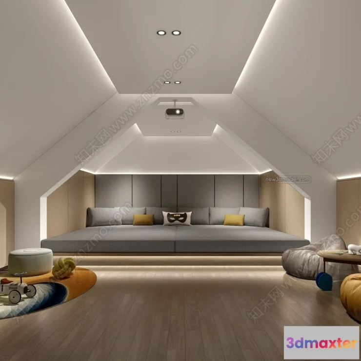 1366032 - Home Theater - 3D Interior Scene - 3D Models - 071 3D Max