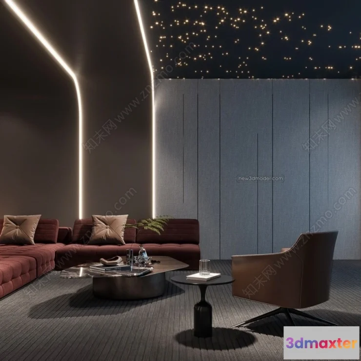 1366447 - Home Theater - 3D Interior Scene - 3D Models - 077 3D Max