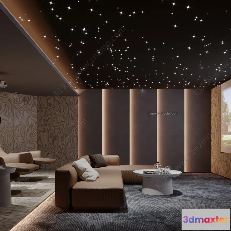 1366590 - Home Theater - 3D Interior Scene - 3D Models - 079 3D Max