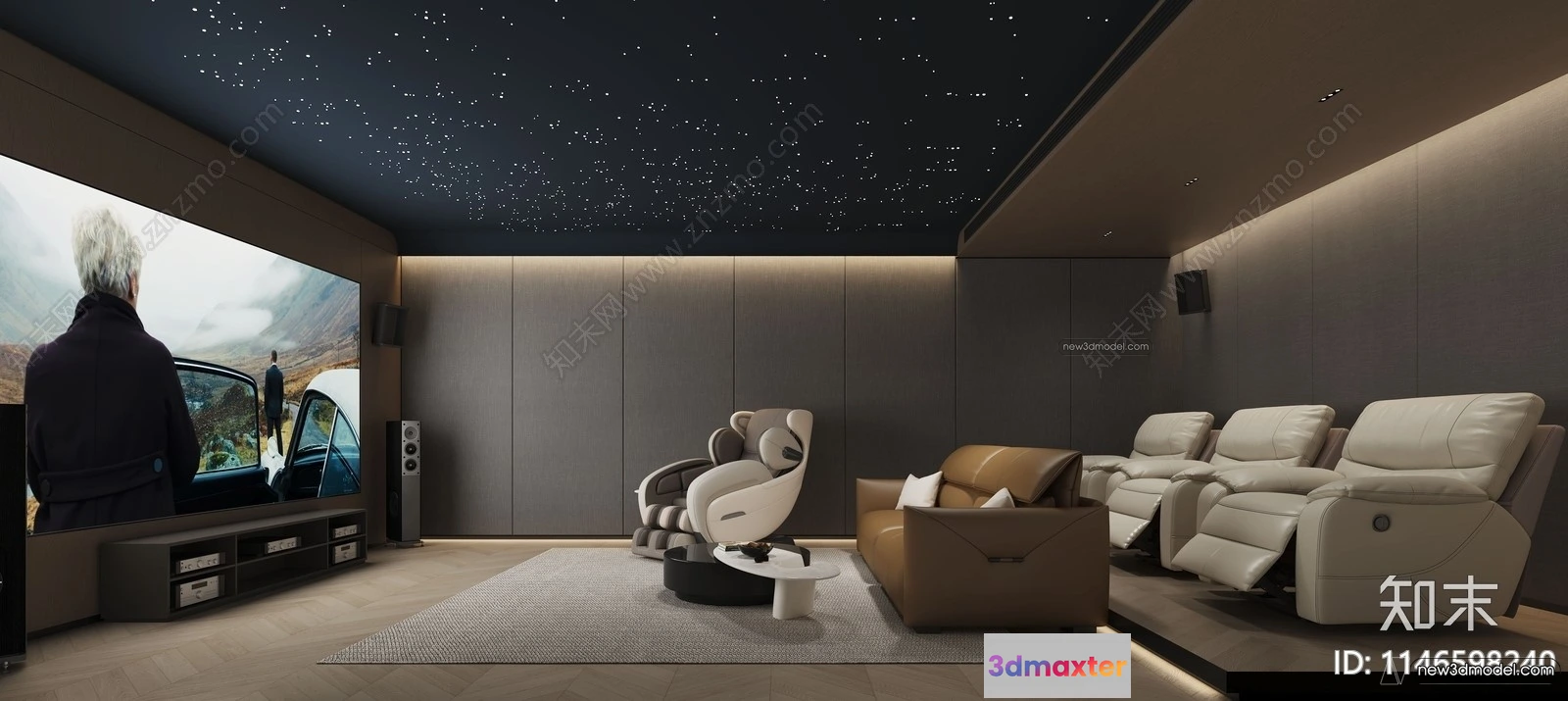 1366914 - Home Theater - 3D Interior Scene - 3D Models - 084 3D Max