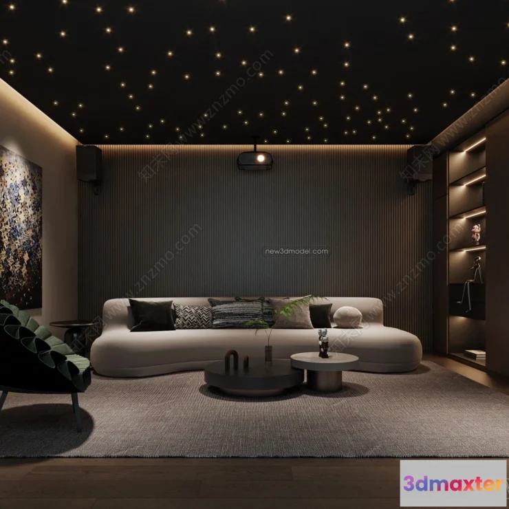 1366981 - Home Theater - 3D Interior Scene - 3D Models - 085 3D Max