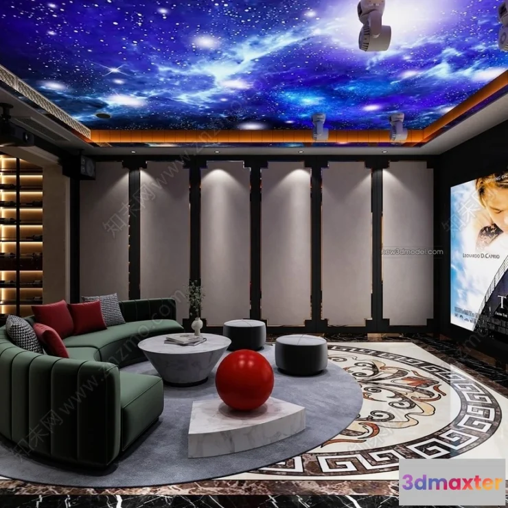 1367329 - Home Theater - 3D Interior Scene - 3D Models - 090 3D Max