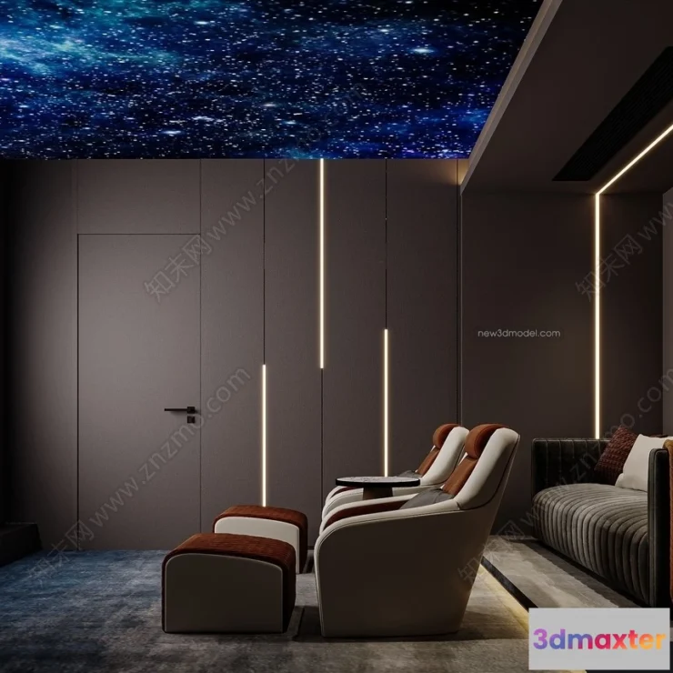 1367529 - Home Theater - 3D Interior Scene - 3D Models - 093 3D Max