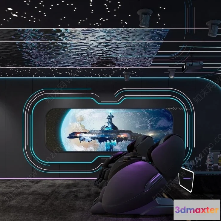 1367681 - Home Theater - 3D Interior Scene - 3D Models - 095 3D Max