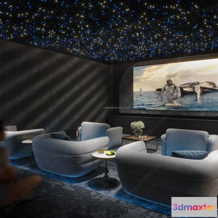 1367744 - Home Theater - 3D Interior Scene - 3D Models - 096 3D Max
