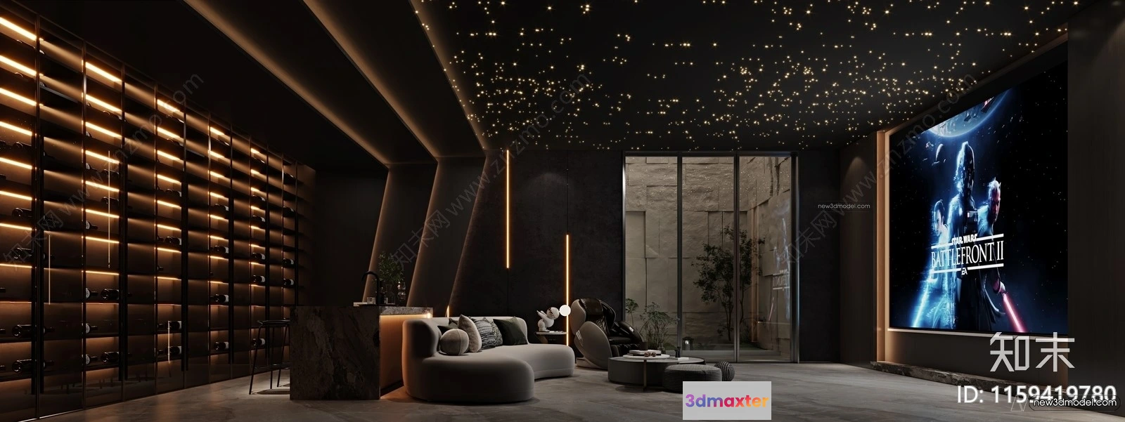 1368156 - Home Theater - 3D Interior Scene - 3D Models - 102 3D Max