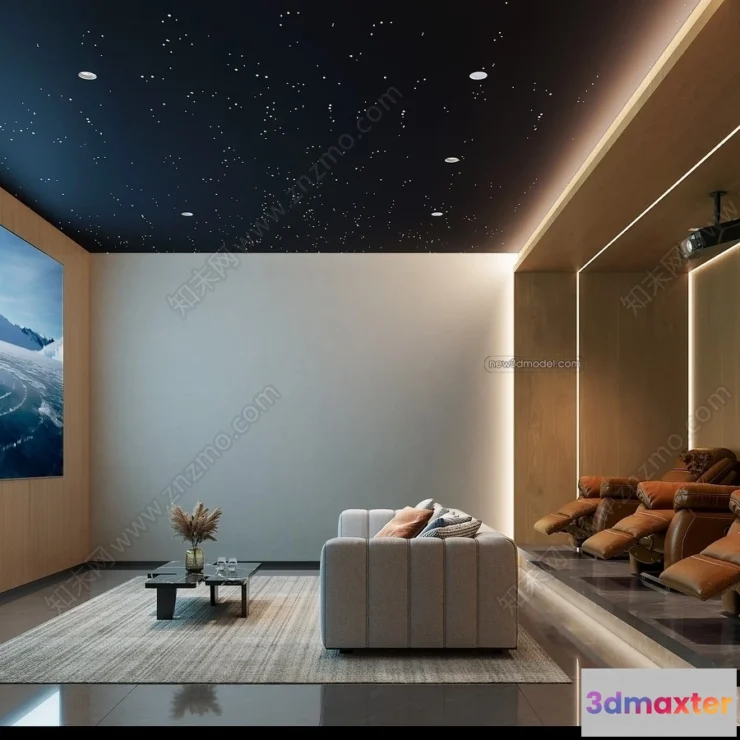 1368348 - Home Theater - 3D Interior Scene - 3D Models - 105 3D Max