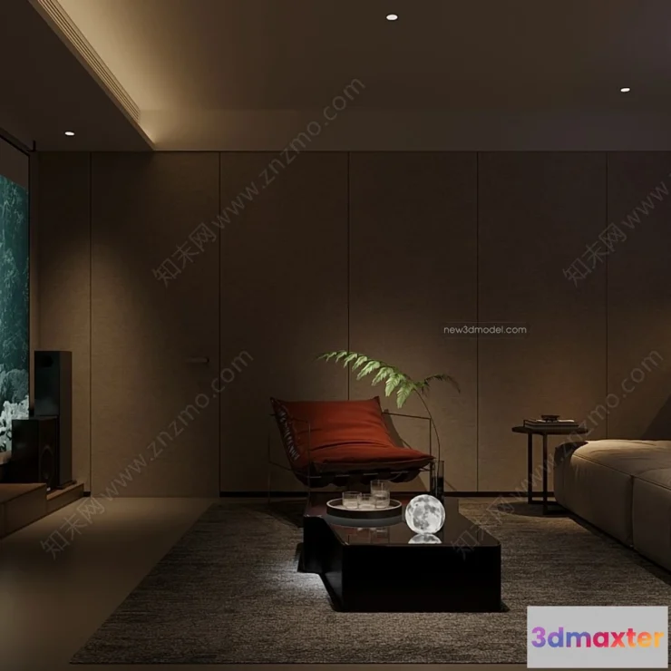 1368691 - Home Theater - 3D Interior Scene - 3D Models - 110 3D Max