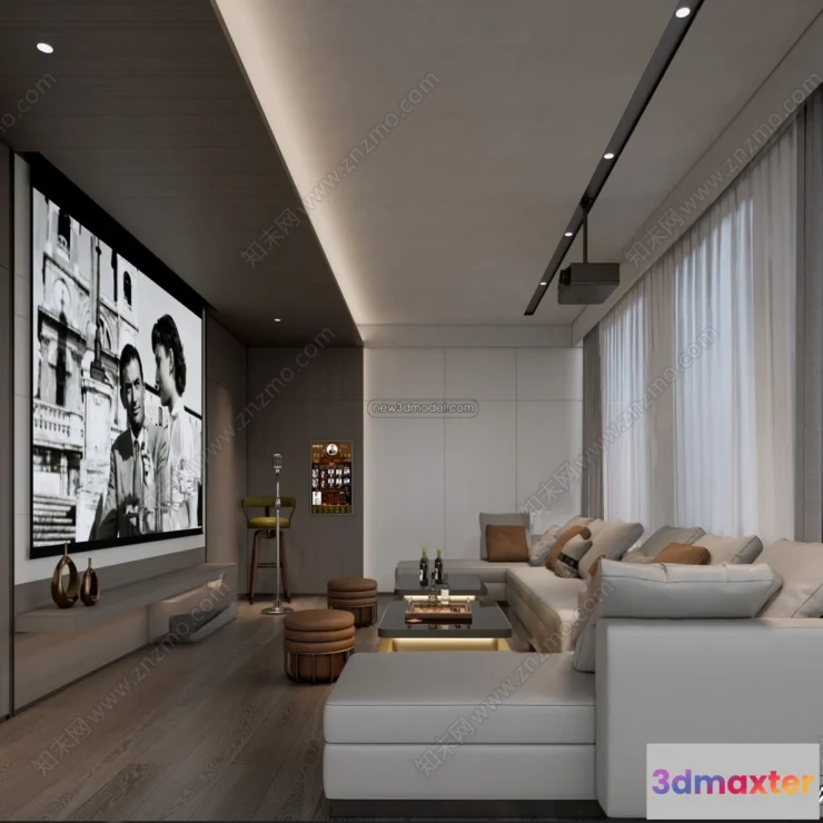 1368984 - Home Theater - 3D Interior Scene - 3D Models - 114 3D Max
