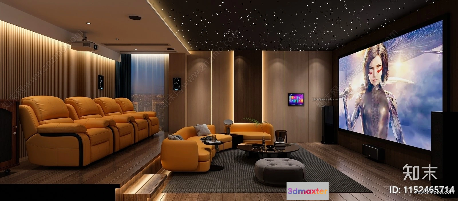 1369204 - Home Theater - 3D Interior Scene - 3D Models - 117 3D Max