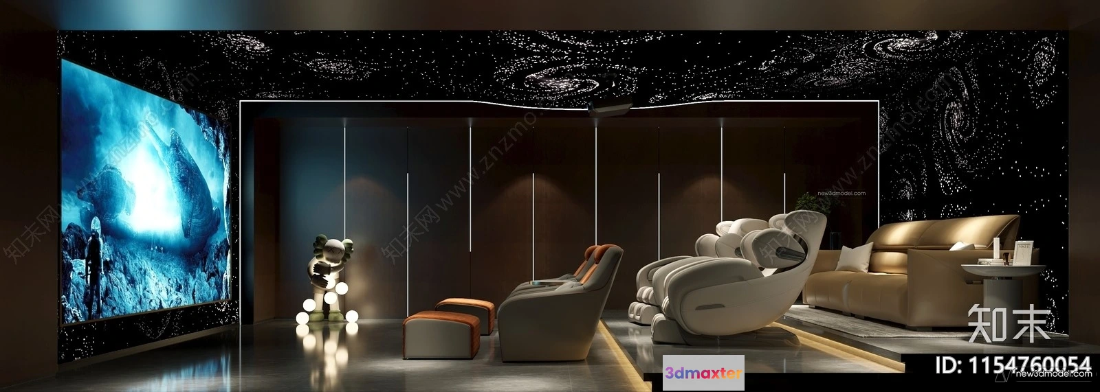 1369332 - Home Theater - 3D Interior Scene - 3D Models - 119 3D Max