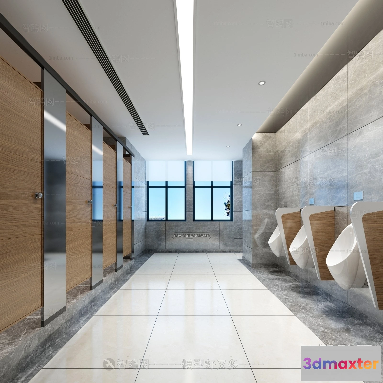 1378893 - Public Toilet - WC - 3D Interior Scene - 3D Models - 009 3D Max