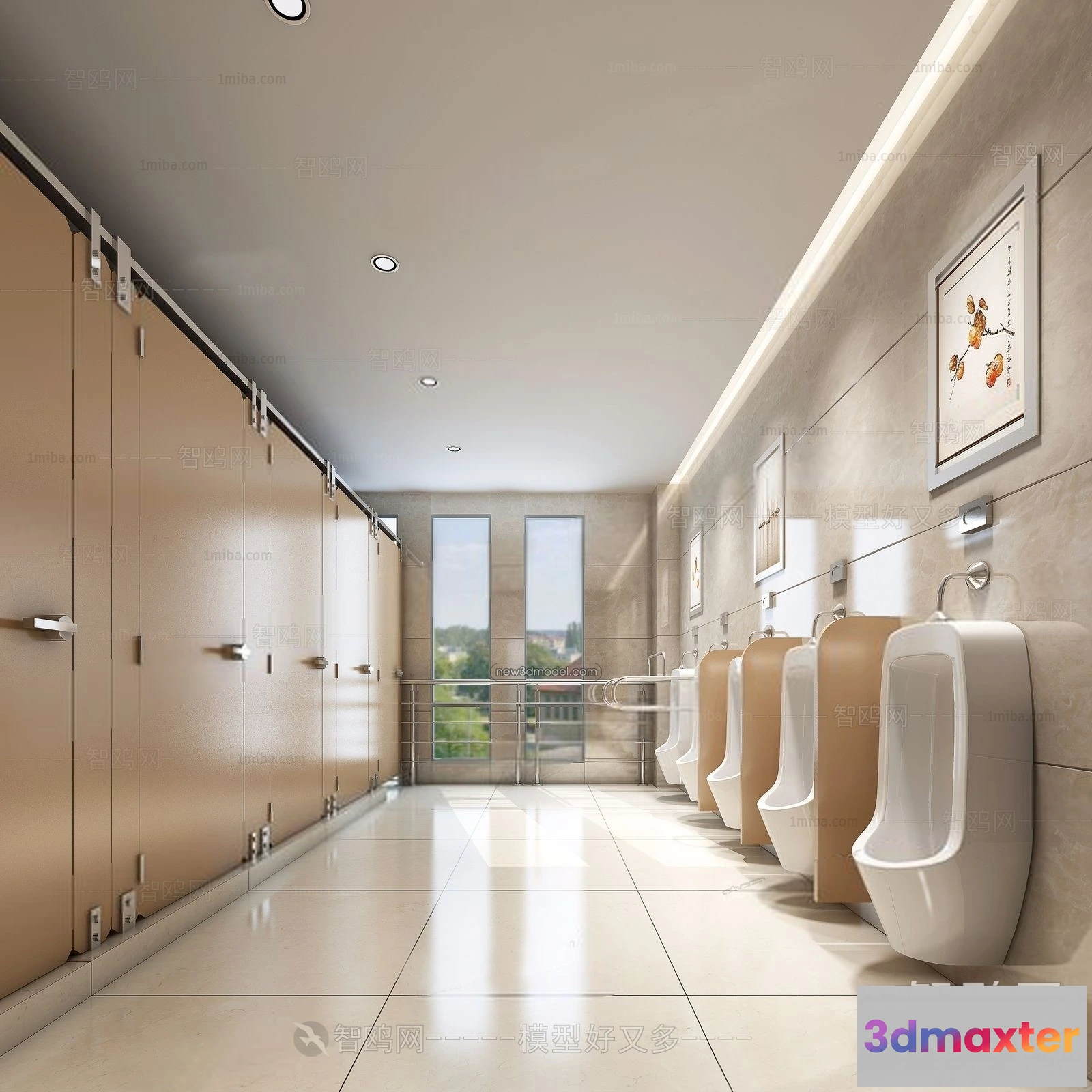 1379021 - Public Toilet - WC - 3D Interior Scene - 3D Models - 011 3D Max
