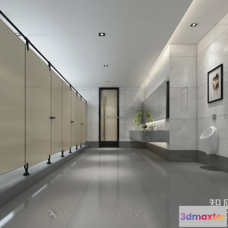 1379090 - Public Toilet - WC - 3D Interior Scene - 3D Models - 012 3D Max