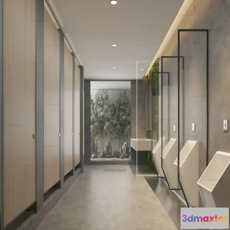 1379229 - Public Toilet - WC - 3D Interior Scene - 3D Models - 014 3D Max