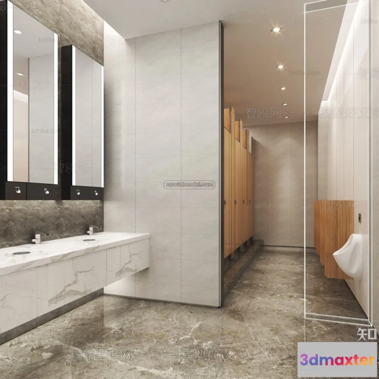 1379372 - Public Toilet - WC - 3D Interior Scene - 3D Models - 016 3D Max