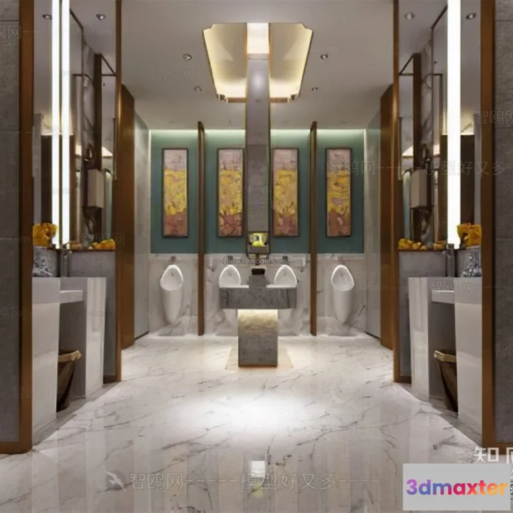 1379567 - Public Toilet - WC - 3D Interior Scene - 3D Models - 019 3D Max