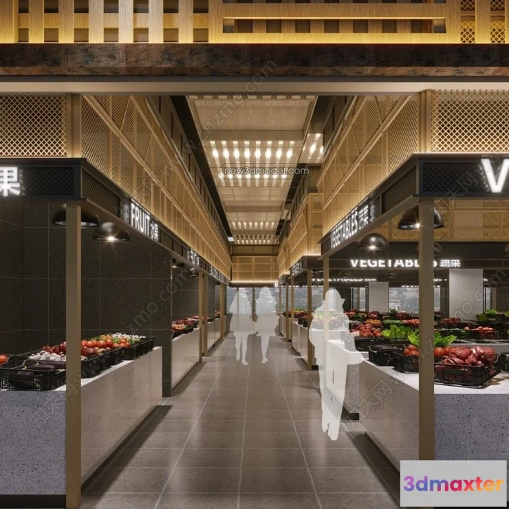 1379698 - Super Market And Shop - 3D Interior Scene - 3D Models - 002 3D Max