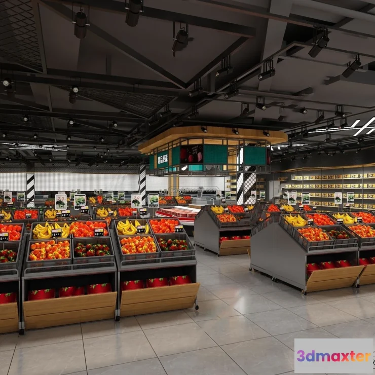 1380067 - Super Market And Shop - 3D Interior Scene - 3D Models - 007 3D Max