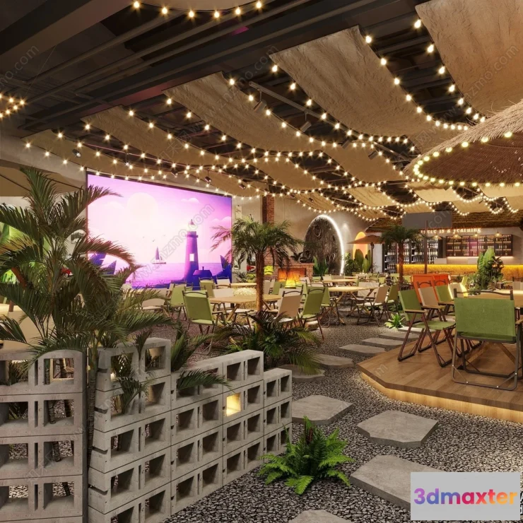 1380352 - Garden Coffee Shop - Fastfood - 3D Models - 012 3D Max