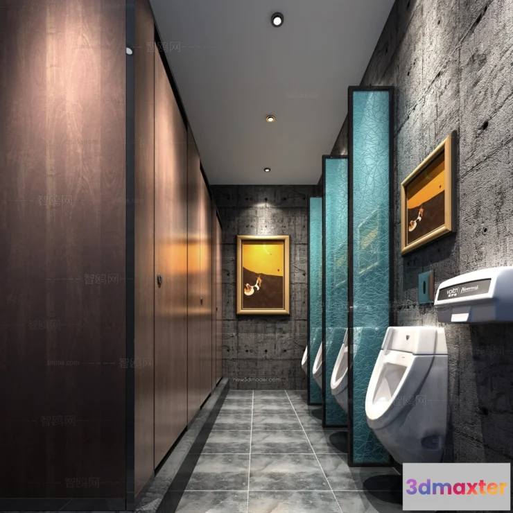 1380359 - Public Toilet - WC - 3D Interior Scene - 3D Models - 031 3D Max