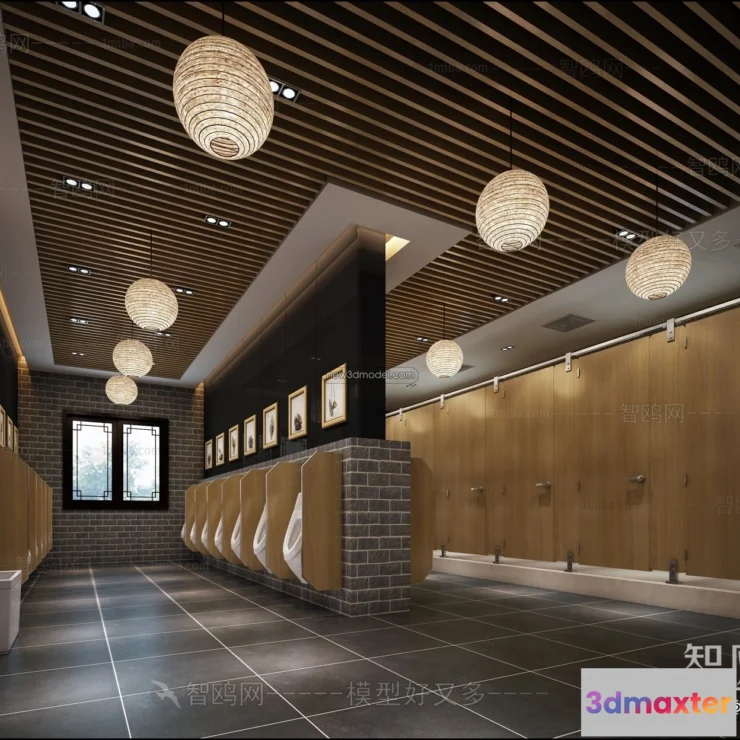 1380427 - Public Toilet - WC - 3D Interior Scene - 3D Models - 032 3D Max