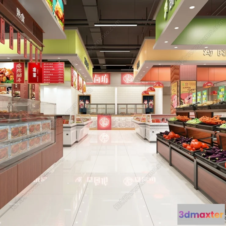 1380462 - Super Market And Shop - 3D Interior Scene - 3D Models - 013 3D Max