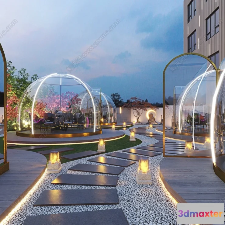 1380554 - Garden Coffee Shop - Fastfood - 3D Models - 015 3D Max