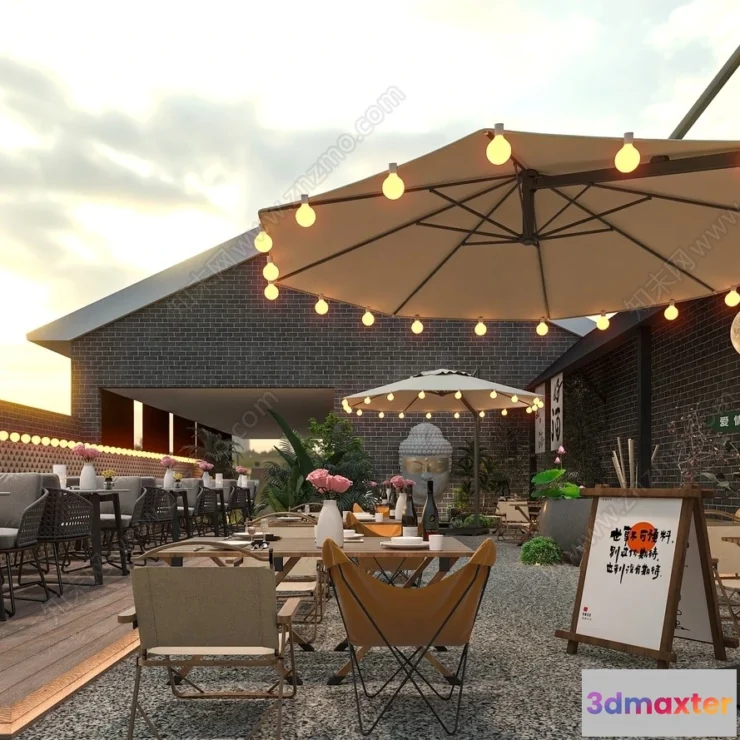 1380620 - Garden Coffee Shop - Fastfood - 3D Models - 016 3D Max