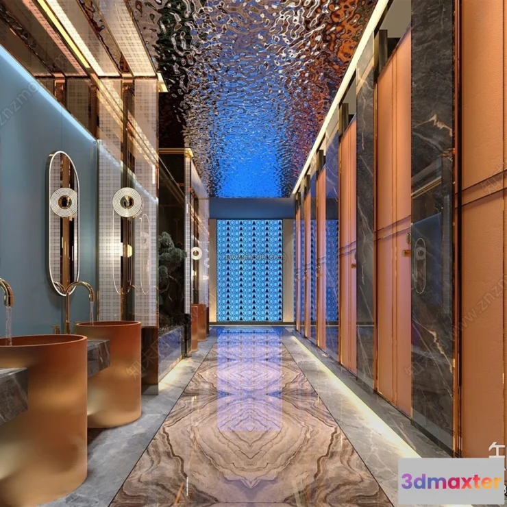 1380626 - Public Toilet - WC - 3D Interior Scene - 3D Models - 035 3D Max