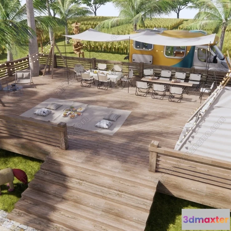 1380752 - Garden Coffee Shop - Fastfood - 3D Models - 018 3D Max