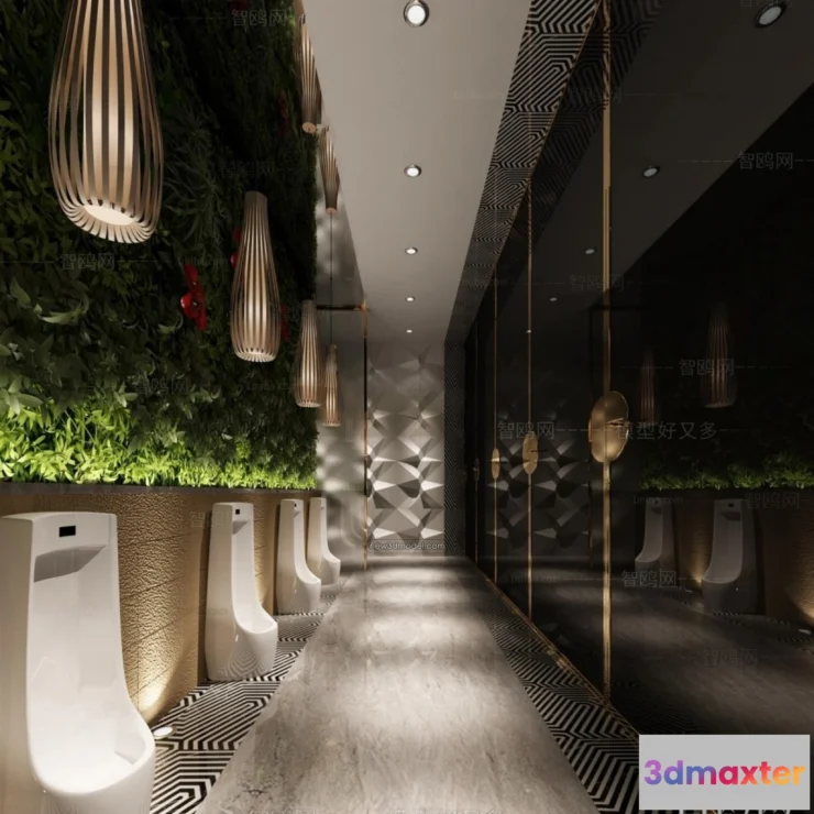 1380753 - Public Toilet - WC - 3D Interior Scene - 3D Models - 037 3D Max