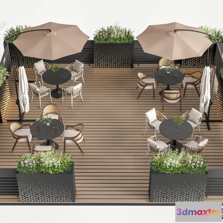 1380821 - Garden Coffee Shop - Fastfood - 3D Models - 019 3D Max