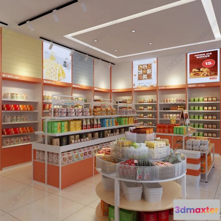 1380865 - Super Market And Shop - 3D Interior Scene - 3D Models - 019 3D Max